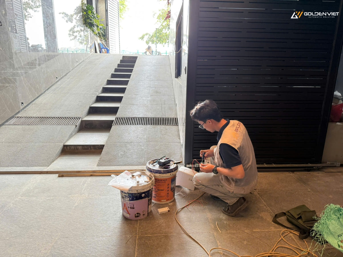 Quá trình lắp đặt motor cổng trượt Tele tự động chuẩn kỹ thuật